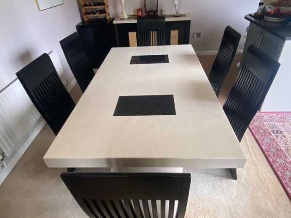 Dfs dining table and chairs sale hot sale