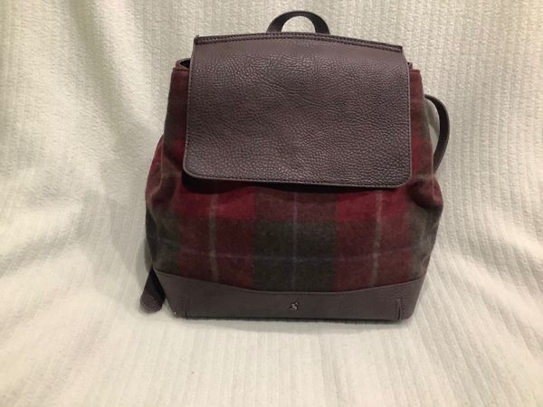 Joules red tweed discount bag