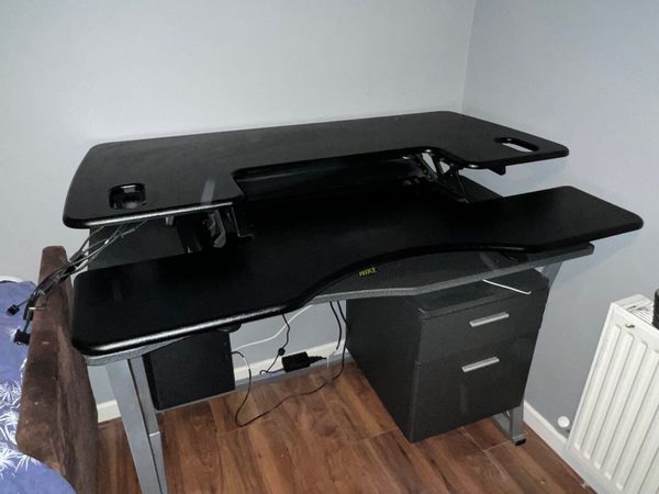 Glass computer deals desk for sale