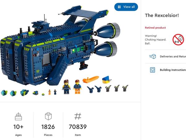 Lego best sale rex ship