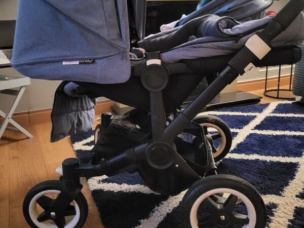 Blue melange bugaboo outlet footmuff