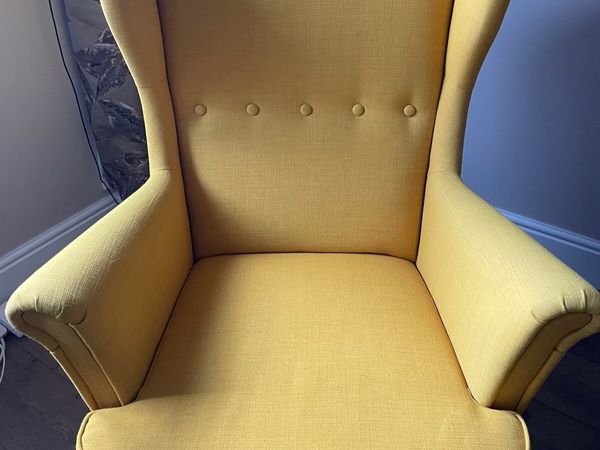 Ikea wing chair discount yellow