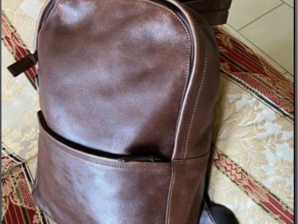 Leather on sale backpack ireland