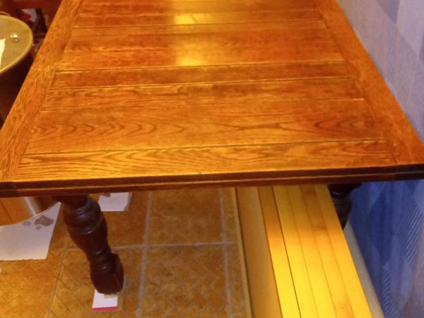 Tiger oak dining deals table