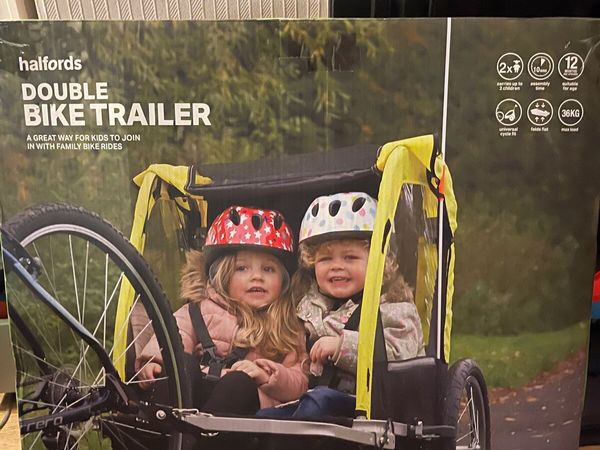 Halfords double 2024 bike trailer