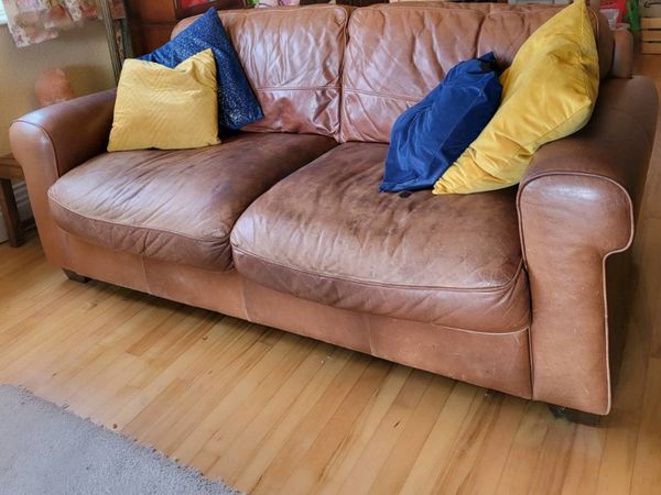 Laura ashley deals leather sofa sale