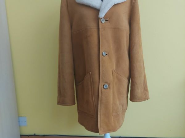 Mens sheepskin coat clearance sale