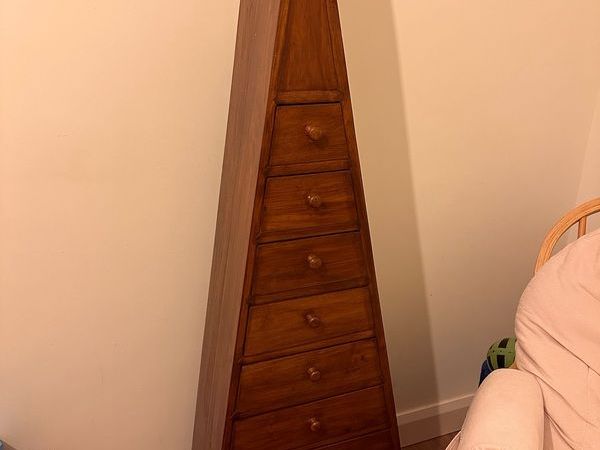 Pyramid shaped chest of deals drawers for sale