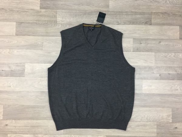 Mens wool sleeveless outlet jumper