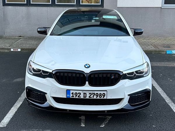 BMW 5-Series Saloon, Diesel Hybrid, 2019, White
