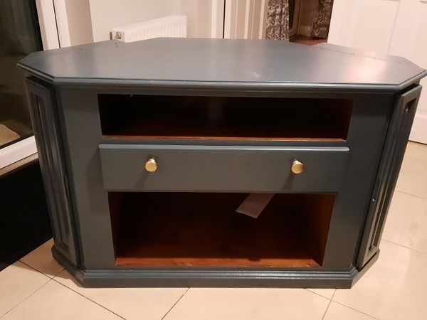 Dark brown deals corner tv unit