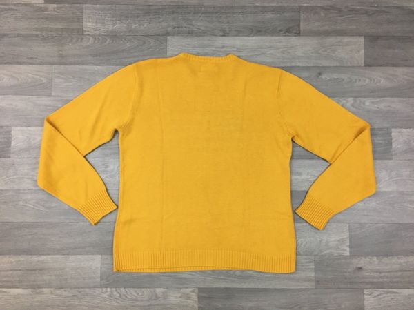 Mens mustard knitted jumper sale