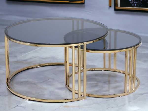 Gold silver deals coffee table