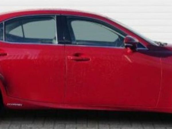 Lexus IS Saloon, Petrol Hybrid, 2017, Red