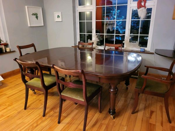 Antique table and 2025 chairs for sale