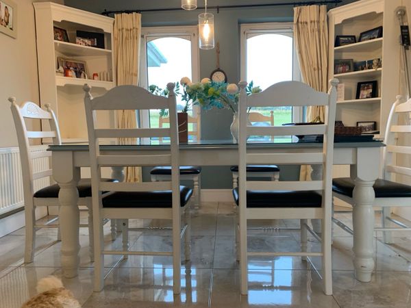 Glass top farmhouse dining table new arrivals