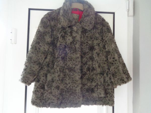 River island leopard on sale print fur coat