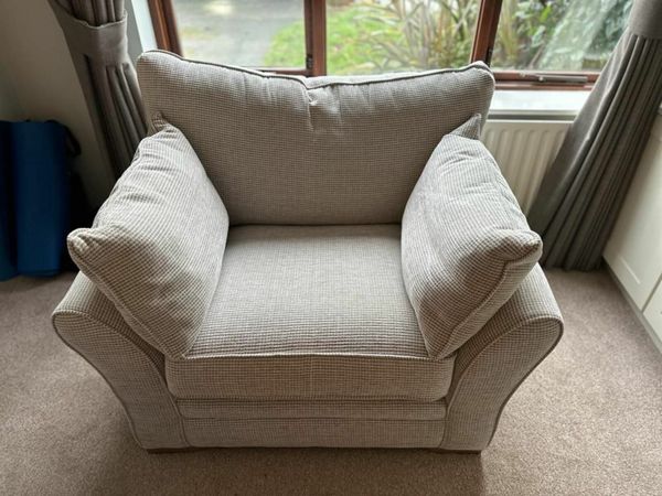 Beige Fabric Accent Armchair Strata. RRP 1500 for sale in Co