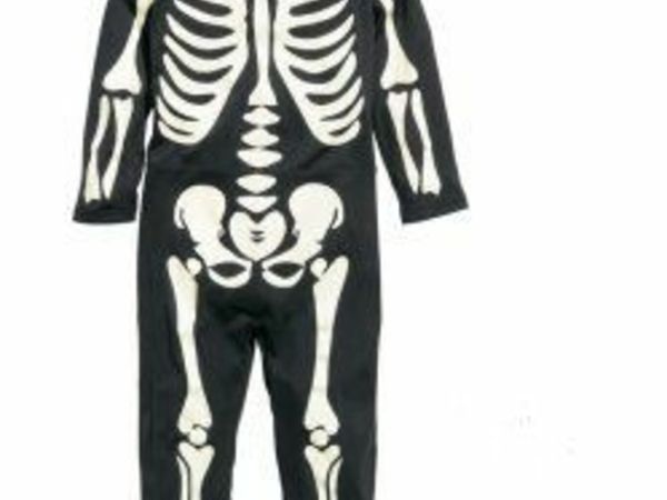 Halloween Skeleton costume pyjama kids 2 4 years for sale in Co