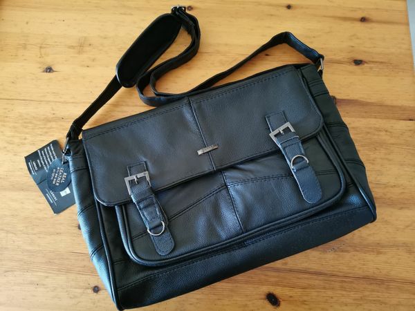 Mens leather clearance messenger bag sale