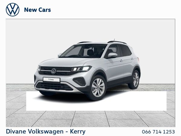 Volkswagen T-Cross SUV, Petrol, 2024, Silver