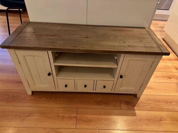 Reclaimed wood on sale media console