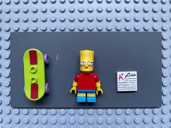 Bart simpson hot sale lego minifigure