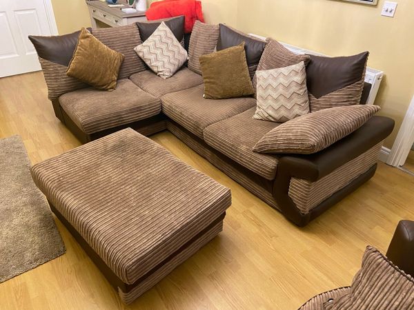 Dfs corner sofa on sale and swivel chair