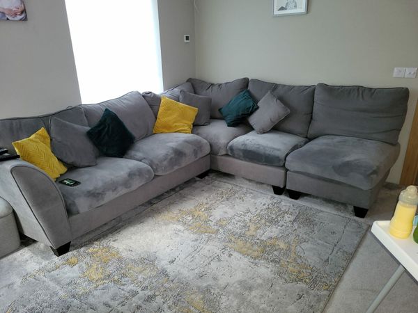 L shaped couch in deals living room