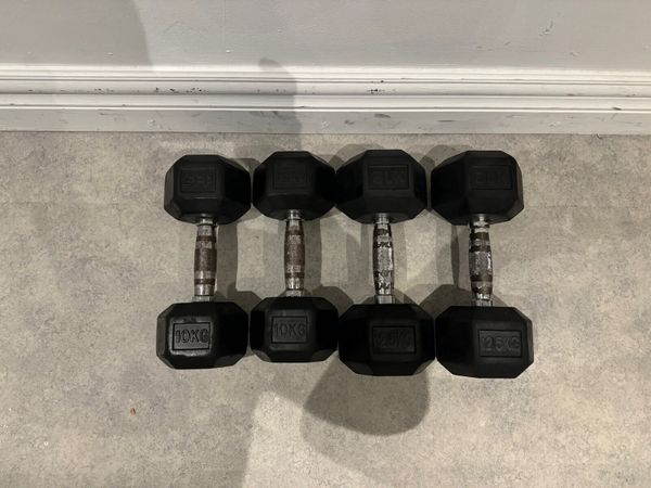 Used hex online dumbbells