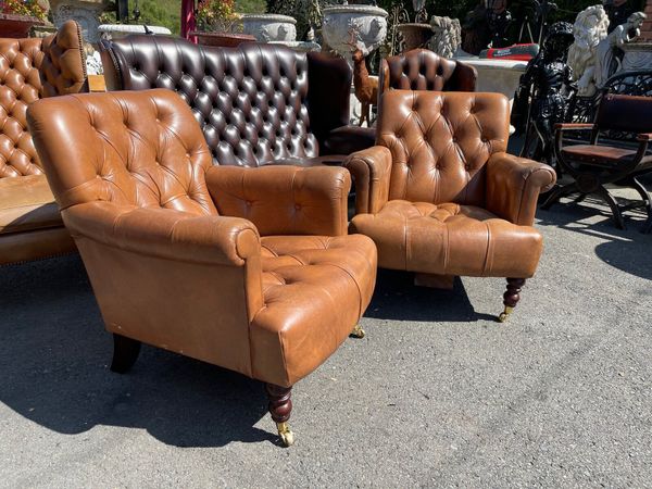 Leather library online chairs