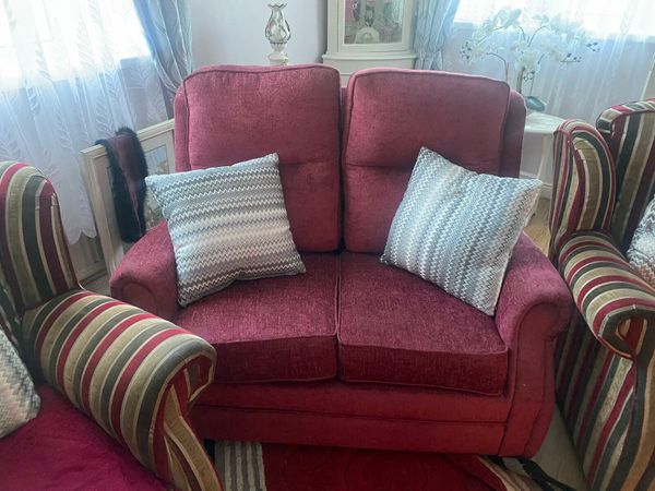 Red armchairs for discount sale