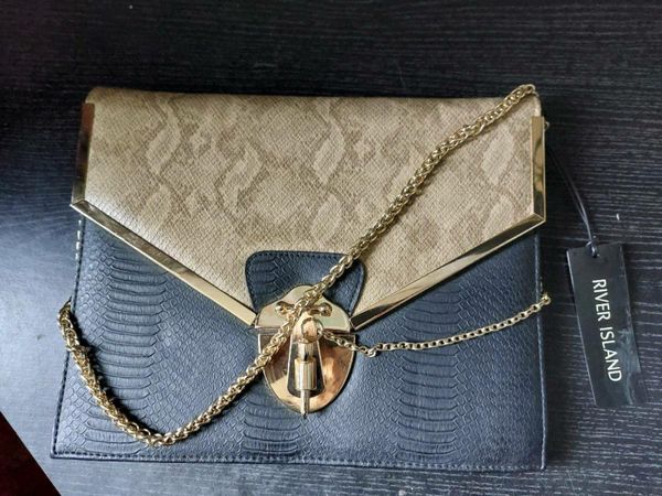 River island hot sale gold bag