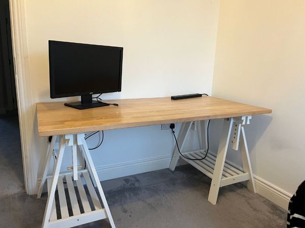 Ikea solid deals wood desktop