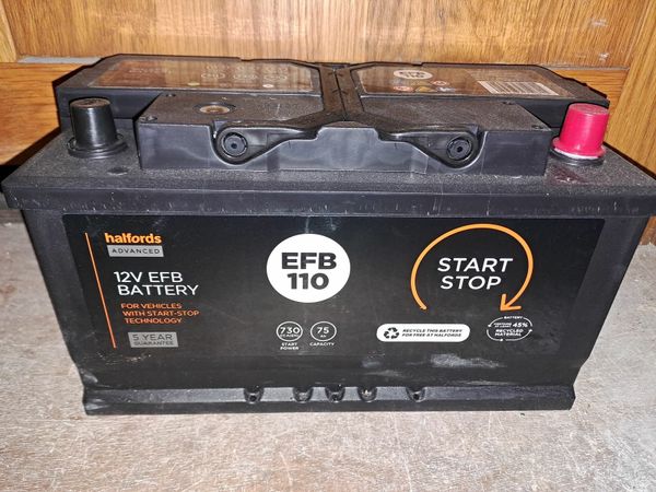 Halfords EFB110 Start/Stop EFB 12V Car Battery 5 Year Guarantee