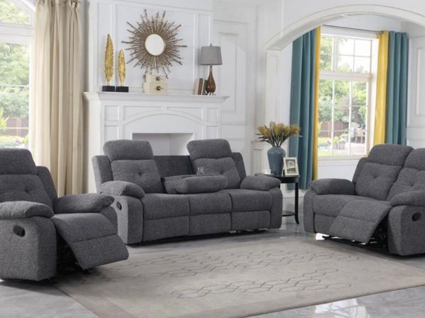 Grey recliner online set