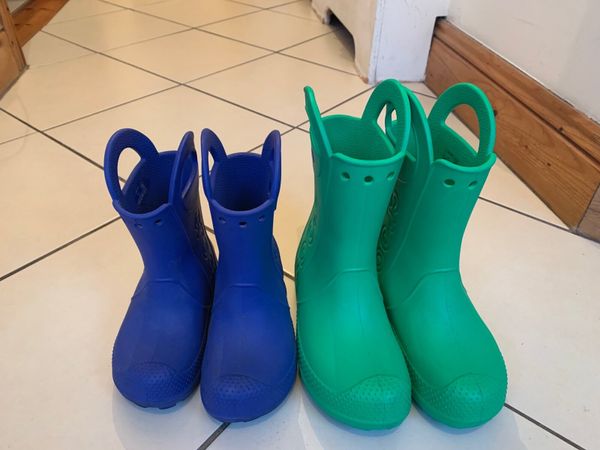 2 Crocs wellies rain boots c 11 child j 2 junior for sale in Co