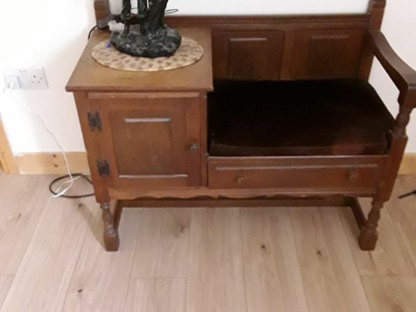Lovely solid old antique phone table for sale in Co. Dublin for