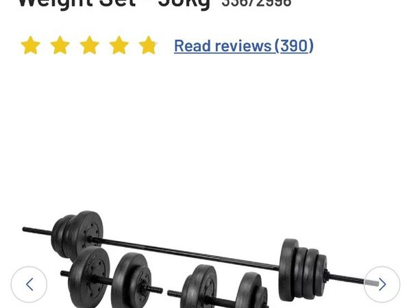 100kg weight set online argos