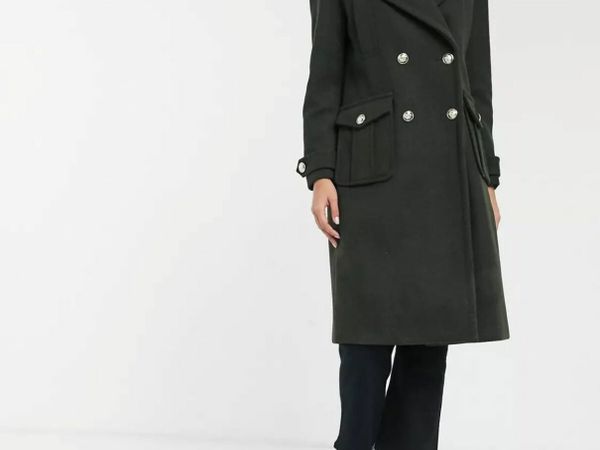 River island cheap military coat