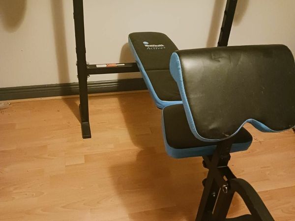 Folding Workout Bench with 50kg Weights for sale in Co. Dublin for