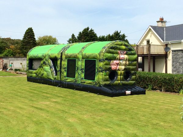 Bouncy castle obstacle course deals for sale