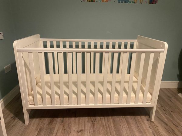 Mothercare sleigh cot discount bed