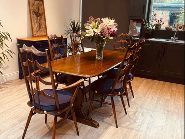 Ercol table and discount chairs for sale