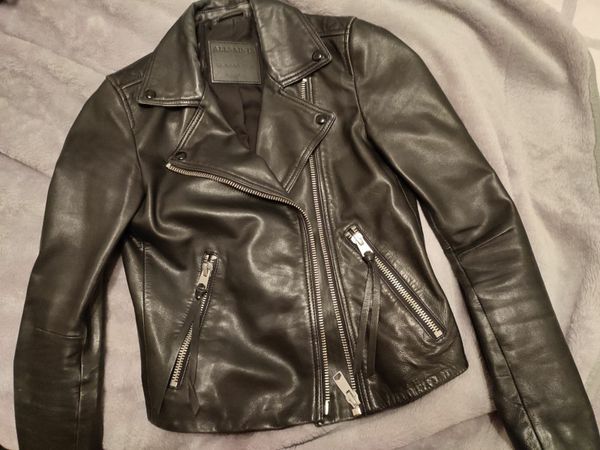 All saints outlet lamb leather jacket