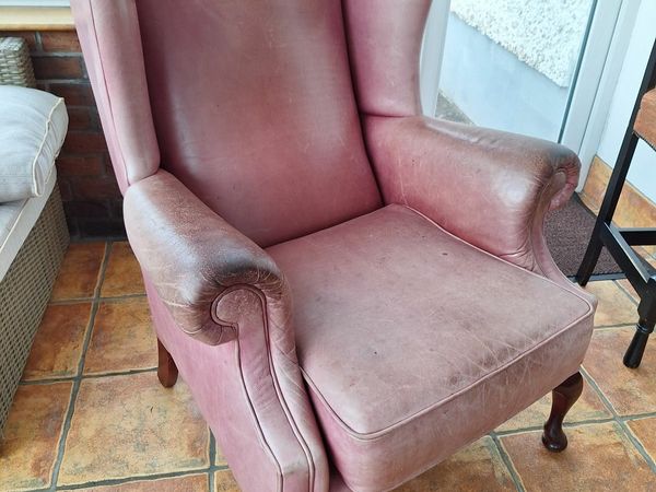 Used leather armchairs online for sale