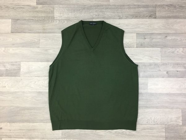 Mens wool outlet sleeveless sweater