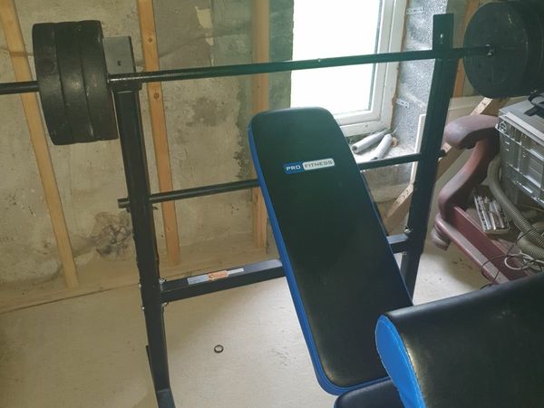 Folding bench discount with 50kg weights