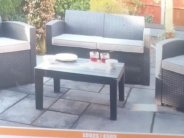 Kingfisher 4 piece Rattan Effect Furniture Set for sale in Co