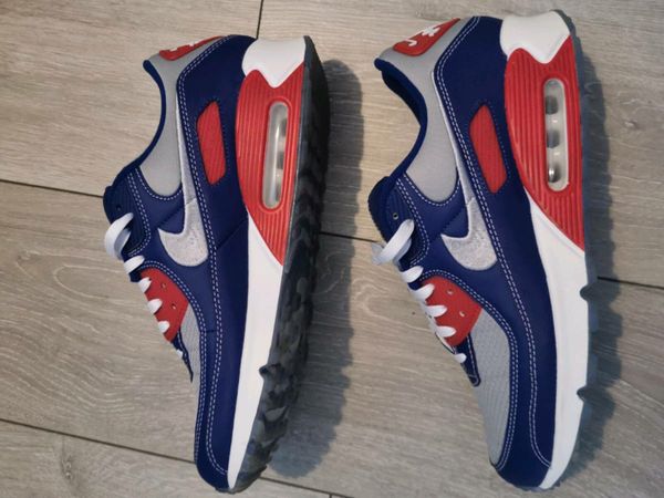 Nike air max 27 navy blue and on sale red